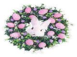 Easter Bunny Wreath Hanging Artificialative Easter Wreath with Eggs for Spring Front Door Home V1294-YM0901-241111HL03-3