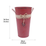 Metal Bucket Planter 1-Pack Vintage Style Storage Container V1192-AZ-W-26792