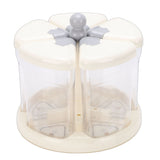 Rice Dispenser 5 Grid Food Grade PP PET Airtight 360&deg Rotating Grain Storage Bin for Red Green V1294-YM0901-3118260016712