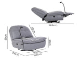 Levede Electric Chair Recliner Swivel Grey OF1038-BK-EC