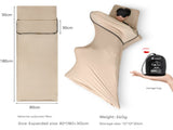 Khaki Ultra-Stretch Sleeping Bag Liner - Portable & Lightweight Envelope Sleep Sack for Camping & V888-ELOSUNG32561