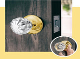 1 Set Glass Door Knobs Antique Crystal Vintage Mortise Style Fluted Replacement Kit with 2-1/2 in V1259-DP01-A-1164