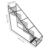 Space Saving Black Syrup Rack Stand with Stainless Steel Frame for Bar and Kitchen V1369-AZ3-W-22708