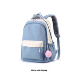 Large Capacity Nylon Backpack with Bear Doll for Women Casual Water-Resistant Travel College Daypack V1370-AZ4-05487