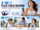 Portable Fan with Cooling Plate & 199 Speeds, Rechargeable Foldable Handheld Fan for Travel, V1366-AZ2-W-10822