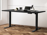 Levede Motorised Standing Desk Adjustable 140cm Black 1000x 1MM DH4948-140S-BKBK