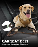 Tactical Dog Collar and Leash Set, Shock Absorbing Bungee Adjustable Strong Collar with V1259-DP01-A-4641