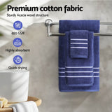 6 Pack Bath Towels Set Cotton Towel Navy TOWEL-6-ALL-BL