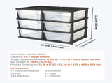 Plastic Storage Drawers, 2 Pack Storage Organizer Drawer, 6 Drawers Closet Organization and Storage V952-CWCT1YKLDD1GCPFV6001V0