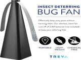 Bug Fan Deterrent with Holographic Blades to Clear Bugs, Mosquitoes, and Flies, Battery Powered V1258-DP02-C-934