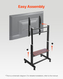 Rolling TV Stand, Mobile TV Cart for 55-100 Inch Screens, Height Adjustable Portable Monitor Stand V952-TYSDLDDSJZJZ9H73Q001V0