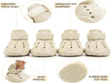 Dog Shoes, Dog Sandals for Hot Pavement, Non-Slip Waterproof Dog Booties for Winter Snowy Day and V1258-DP02-WO-506