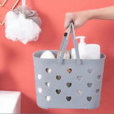 2 Pack Portable Shower Caddy Tote Plastic Storage Basket with Handle Box Organizer Bin for Bathroom, V1258-DP02-F-959