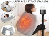 Heated Throw Blanket Electric Heating Blanket Portable Warm Fleece Wearable Blanket Heated Shawl Lap V1369-AZ3-W-05447