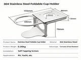 Versatile Stainless Steel Holder for RV Yacht Marine Boat Truck Home Use, Foldable Single Double V1341-ZY-9WEJEV52-C