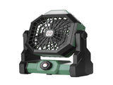 Black and green Portable Outdoor Camping Fan with LED Light - Rechargeable USB Tent Fan for V888-ELOSUNG40353