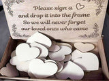 Wedding Guest Book Drop Box Guest Book, Wooden Frame Heart Shape Drop Guest Book Rustic With 80 V1366-AZ2-W-23633