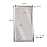 Silver Beaded Framed Mirror - X Large 190cm x 100cm V292-MIRR-BDD001