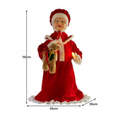 Christabelle 1.1m Musical LED Animated Christmas Mrs Claus Glowing Candle Ornament Decoration 112_NK101