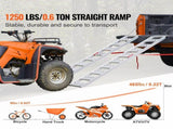 Aluminum Ramps, 1250lbs, Straight Ramp with Treads and Load Straps, Portable Loading Ramp for V952-ZZZ1250781222PF5MV0