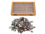 Miniature Wooden Bookshelf Anxiety Relief Multi Books Display Case Cabinet Desk Ornament Decoration V1294-YM0901-3115240028811