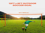Portable Soccer Goal, 12x6 ft Adults Kids Backyard Soccer Net, Large Practice Soccer Net, Steel V952-TZDZBXZQMTZDPFS0RV0