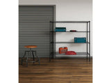 Wire Storage Rack 150x60cm Black Shelving with Fixed Legs V63-841081