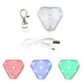 2pcs Rechargeable Collar Light - Carabiner Keychain Clip with LED Light - Clip Color-Changing Light V1192-AZ-W-0196