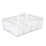 Divided Serving with Lid and Handle Plastic Sealed 8 Compartment Clear Snack Fruit Container V1294-YM0901-3118240020911
