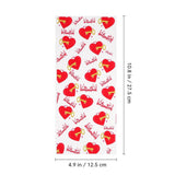 120 Pcs Multi-Color Heart Candy Bags, Clear OPP Packaging for Valentine's Day Party Favors, Wrapping V1192-AZ-W-22502