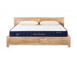 RoomSense Double 26cm Firm Mattress Bundle with Oatmeal Wooden Bed Frame XFKF-1772-OATMEAL-D