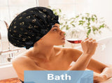 Shower Caps, 3-pack for women, waterproof and double layered V1188-YUUY46-00079