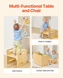 VEVOR Weaning Table and Chair Set Montessori Toddler Desk with 2 Chairs Wood V952-ETDNZY265201MXF9VV0