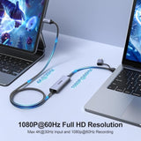 BENFEI 408GY USB-C to USB-C+A + PD Video/Audio Capture Card Supporting Full HD 1080P 60FPS V28-ELEBEN408GY
