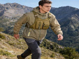Men's Chest Bag Running Vest Pack Adjustable Straps Outdoor Sports Chest Rig Brown, 40 x 4 x 29 cm V1237-ZY-917-299