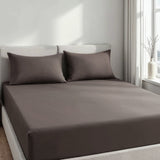 Royal Comfort 1500TC Cotton Rich Fitted sheet 3 PC Set Double-Dusk Grey ABM-232331