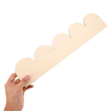 Unfinished Khaki Wood Trim, Scalloped Molding for Cabinet and Door, Quality Material 20Pcs V1366-AZ2-W-13941