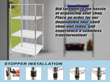 Wire Storage Rack 35x35cm Chrome Shelving with Fixed Legs V63-841471