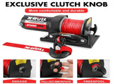 X-BULL 2500LBS Electric Winch 12V Winch Synthetic Rope 15.2M ATV Winch Kit Boat Winch Trailer V211-AUEB-AXEW022S
