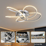 Irie Dimmable 5 Lights LED Ceiling Light - Chrome V558-LL002CL012CH