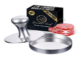 Gourmet Easy 2-IN-1 Smash Burger Press & Patty Maker, Stainless Steel Hamburger Helper, Bonus Patty V1376-MEATPATTY