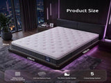 Levitex Double Mattress Lumbar Support, 5-Zone Pocket Springs & 2-Row Hardened Edges for Deep Sleep, MATTRESS-F-CORE-30-D