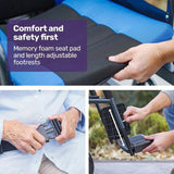 EQUIPMED Electric Wheelchair Folding, Long Range, Airline Approved, Lithium Battery, 24" Light Rear V219-HELWLCEQPKB2A