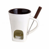 Multi-Functional Ceramic Fondue Mug with Heating Element, Heat Melting Cup for Cheese and DIY V1369-AZ3-W-22486