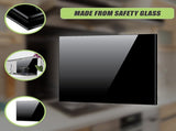 Toughened 90cm x 70cm Black Glass Kitchen Splashback V63-800217