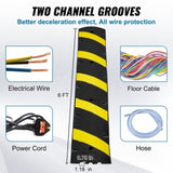 VEVOR 2PCs 6 ft Rubber Speed Hump, 2 Channel, 10000 kg/axle Capacity Heavy Duty Traffic Speed Bump, V952-JSDDLBHQXJZTA59NFV0