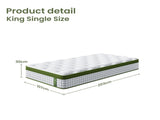 BedStory King Single 30cm Hybrid Mattress Cooling Gel Memory Foam 5 Zone Pocket Spring Bed XFGH-MA-D-PC-30-KS-WH