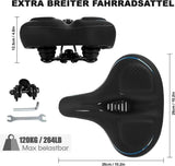 Comfortable unisex bicycle saddle with double shock absorbers, breathable waterproof ergonomic V1188-MS-325-0805