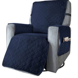 Waterproof Recliner Cover,Reversible Sofa Cover with Elastic Adjustable Strap & 6 Side Storage Bag, V1366-AZ2-W-26654