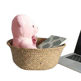 Natural Woven Straw Basket Foldable Woven Storage Basket Plant Straw Basket V1294-YM0717-10183710